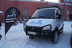 Силовой бампер передний на Газель Соболь 4х4