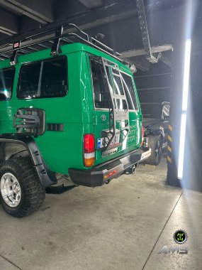 Силовой бампер задний для Toyota Land Cruiser 76, 78, Prado 78