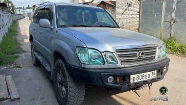 Силовой бампер передний Lexus LX 470 (серия Рино)